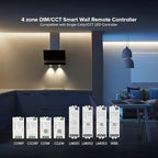 BTF-LIGHTING WR02RF Wireless 2.4G RF 4 Zones CCT Color Temperature LED Strip - Image 4