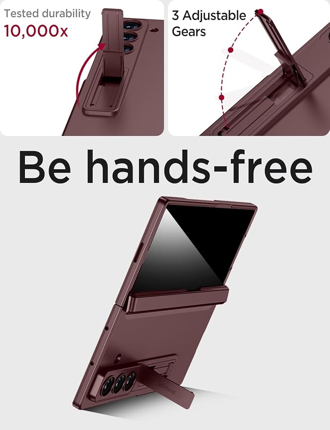 Miimall for Fold 7 Case with Privacy Screen Protector, Z Fold 7 Phone Case Stand - Image 6