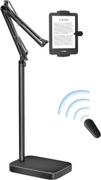 Kindle Floor Stand with Remote Page Turner, Tablet Stand with 11lb Stable Base by VoltifyMax