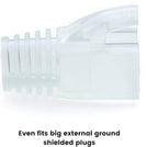 trueCABLE RJ45 Strain Relief Boots, 8.0mm Slip-On PVC Plug Cover, Transparent - Image 4