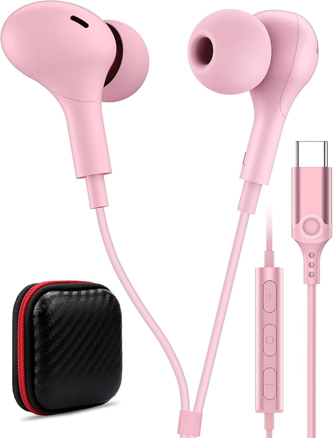USB C Headphone for Samsung S26 S25 FE S24 A16 A17 Wired Earbuds Magnetic by AFGHOA