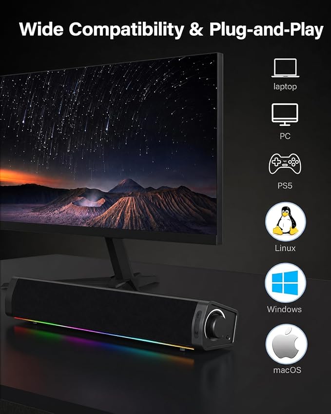 Immersive RGB Gaming Computer Speakers - Image 6