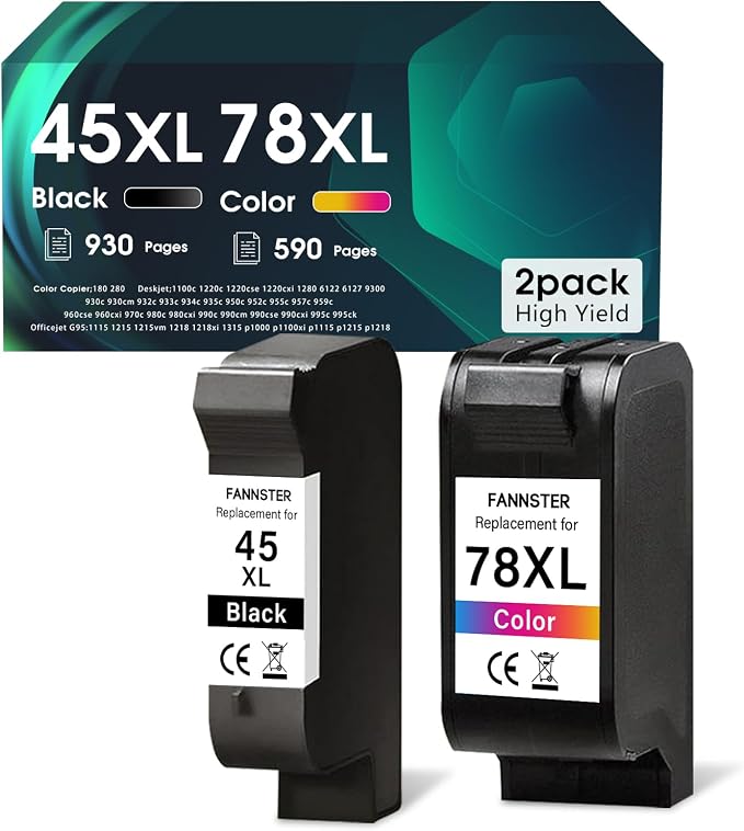 45 78 Ink Cartridge Combo Pack Compatible by Fannster