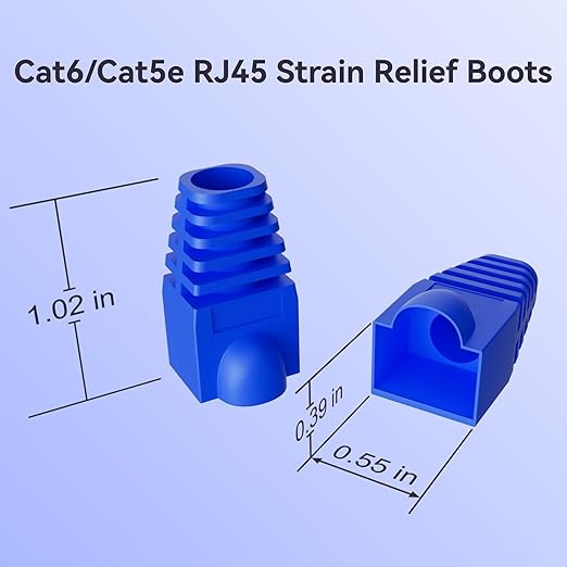 CableGeeker 100-Pack Cat6 / Cat5e RJ45 Strain Relief Boots, RJ45 Boot, Cat 6 - Image 2