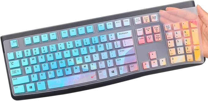Silicone Keyboard Cover for Logitech K120 & MK120 Ergonomic Desktop USB Wired by MUBUY