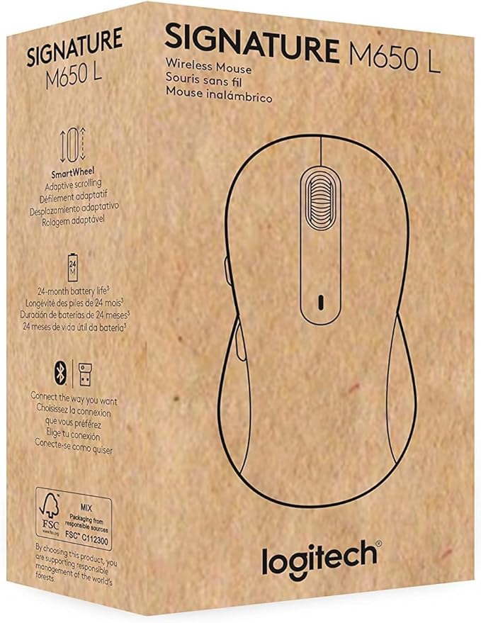 Logitech Wireless Mouse Signature M650 L Full Size - Image 12