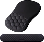 Mouse Pad Wrist Support, Laokiiy 2 in1 Keyboard Wrist Rest+ Ergonomic Mouse Pad by Laokiiy