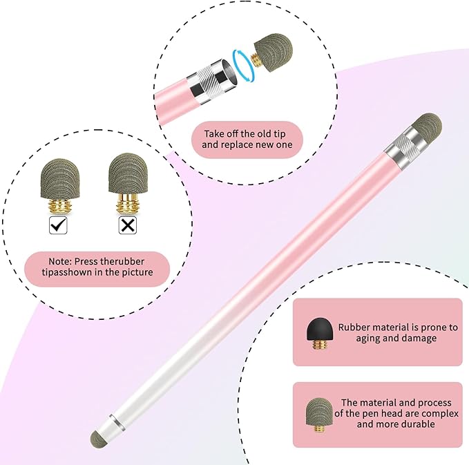 Replacement Fiber Mesh Tips for Stylus Pens - Image 3