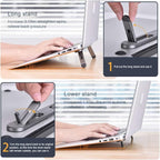 Laptop Stand for Desk, Laptop Cooling Stand, Keyboard Riser, Ergonomic Laptops - Image 2
