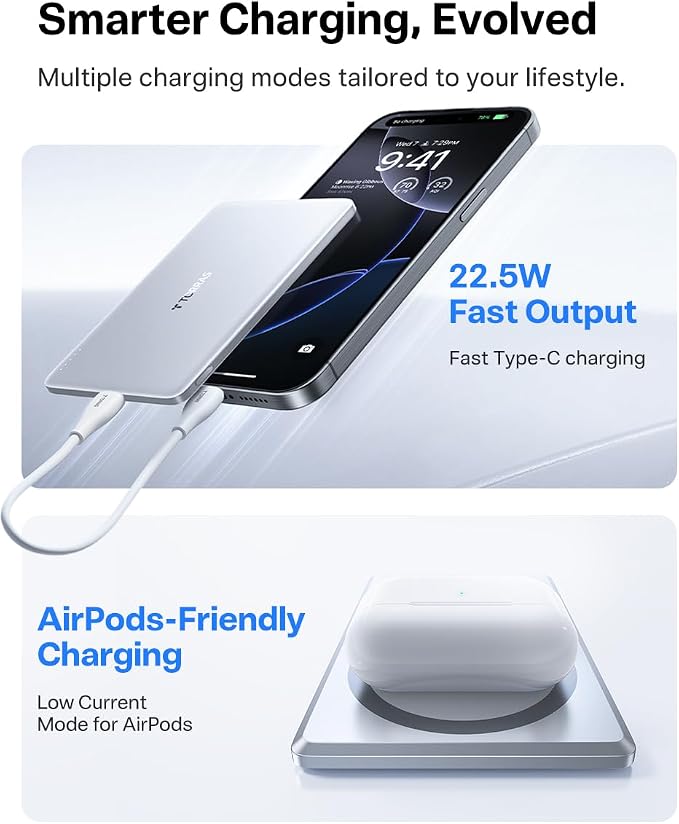 TORRAS Magnetic Portable Charger, 000mAh Wireless Power Bank - Image 4