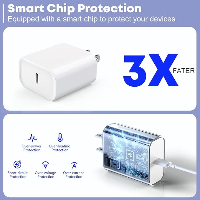 Fast Charger for iPhone 16/15 Charger, 10FT Extra Long Fast Charging 3Pack - Image 4