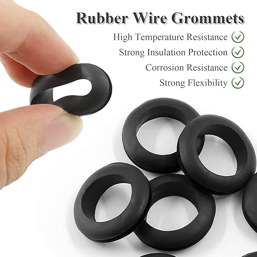 12 Pcs Rubber Grommets, 0.98" Inside Diameter 1" Drill Hole Rubber Wire - Image 3