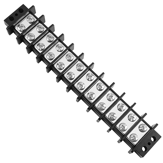 GLOSO TBE Double Row Stainless Terminal Blocks, Marine Grade, 4-14 AWG Cu by GLOSO
