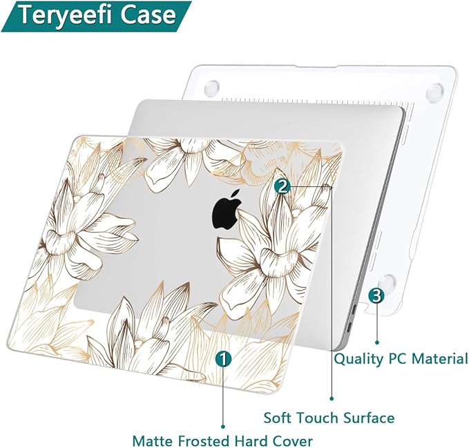 Teryeefi Compatible with MacBook Pro 13 inch Case M2 M1 2024, 2022-2016（A2251 - Image 5