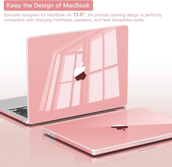 CISSOOK Compatible with MacBook Air 13.6 inch Case Pink 2022 2023 2024 2025 - Image 5