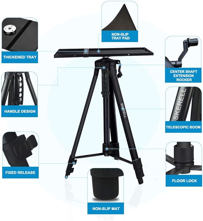 Portable Projector Stand Tripod Adjustable: Universal Laptop Standing Height - Image 4