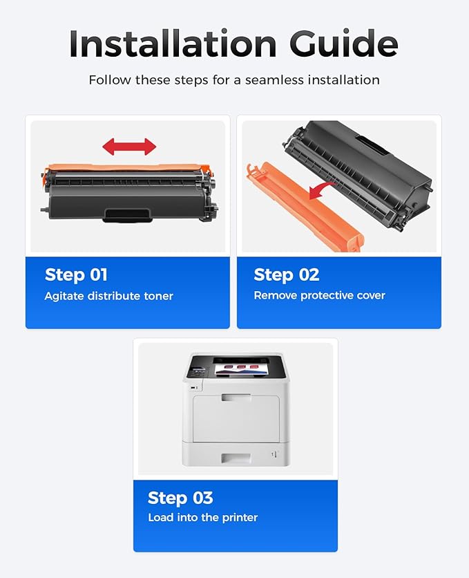 TN436 Toner Cartridge Set 4-Pack Replacement Compatible - Image 4