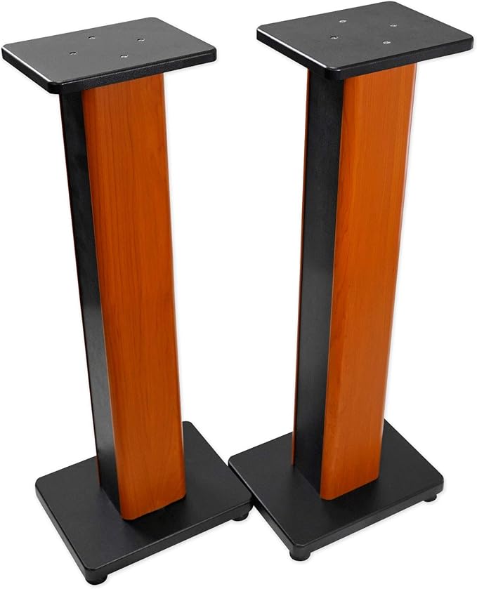 Rockville 28" 2-Tone Bookshelf Speaker Stands Surround Sound Home Theater - Image 3