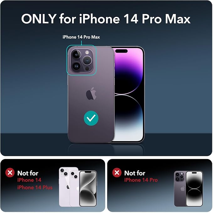 ESR for iPhone 14 Pro Max Screen Protector Set, 3 Tempered-Glass Screen - Image 8