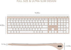 Wireless Keyboard and Mouse, Vssoplor Rechargeable Quiet Full-Size Keyboard and - Image 3