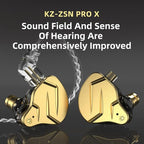 KZ ZSN Pro X in Ear Monitor Earphone 1BA 1DD Hybrid Dynamic Dual Driver IEM - Image 2