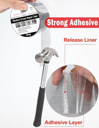 wohohoho Window Screen Repair Tape, 2 in X 40 FT Gray Screen Patch Repair Kit - Image 4