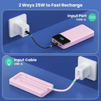 Portable Charger 40800mAh with 3 Built-in Cable, PD 25W USB C in&Out Power Bank - Image 6