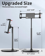 SAIJI Tablet Stand Holder, Height Adjustable Portable Monitor Stand, 360 Degree - Image 6