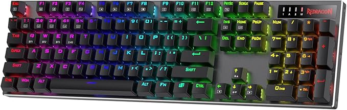 Redragon K556 PRO Upgraded Wireless RGB Gaming Keyboard, BT/2.4Ghz Tri-Mode by REDRAGON