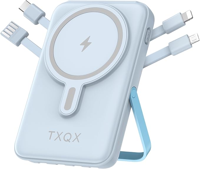 Wireless Portable Charger 10000mAh, Magnetic Power Bank by TXQX