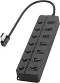 90 Degree USB Hub Splitter YACSEJAO USB 2.0 Data Hub by YACSEJAO