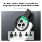 K&F Concept 67mm Clip-on Black Diffusion 1/8 Phone Camera Lens Filter Kit - Image 2