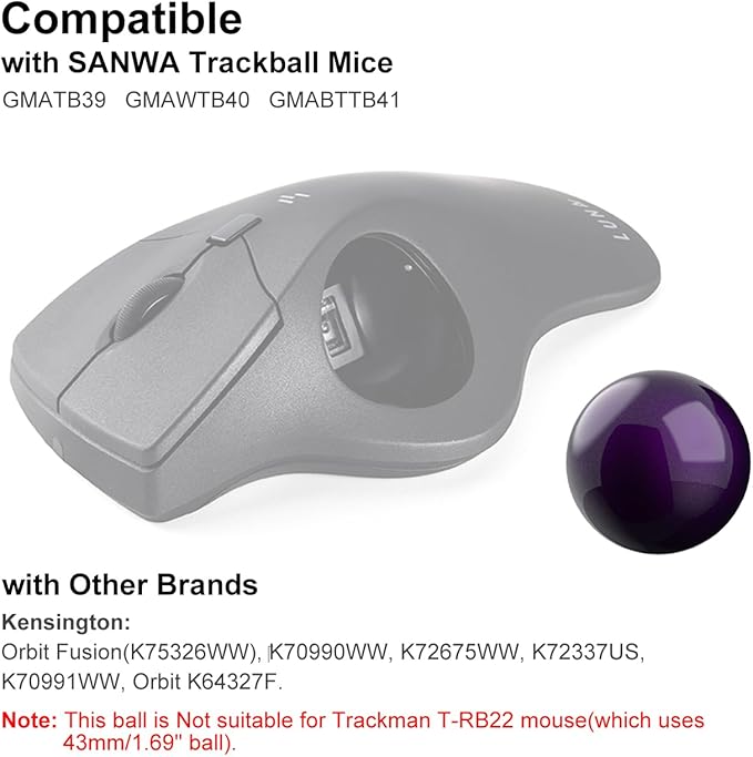 SANWA 2PCS 40mm/1.57in Trackball Replacement Ball - Image 6