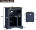Record Player Stand with Vinyl Record Storage, Large Wood Turntable Stand - Image 6