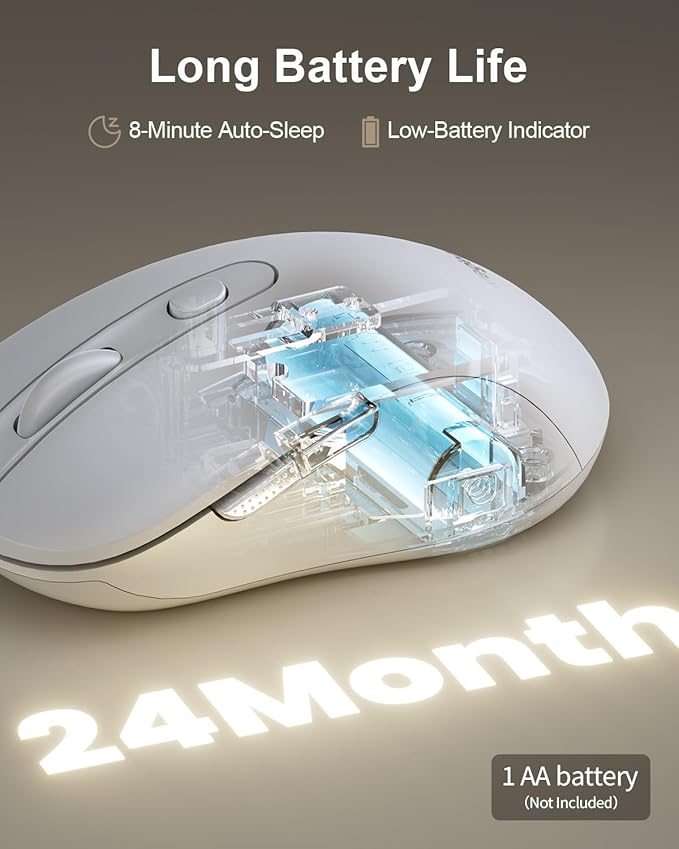 wegear USB Wireless Mouse for Laptop PC Mac, 2.4GHz Cordless Mouse - Image 6