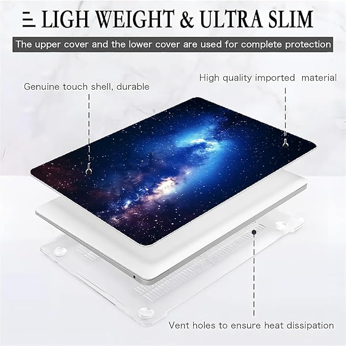 Compatible with MacBook Air 13.3 13.6 Inch Case 2022 2021 2020 2019 Plastic - Image 2