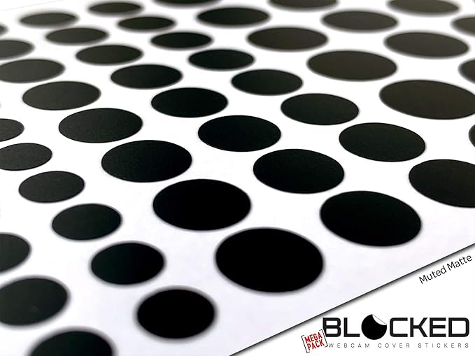 Stackable Webcam/Camera Vinyl Covers | 95 Low-Tack Restickable Webcam Sticker | - Image 3
