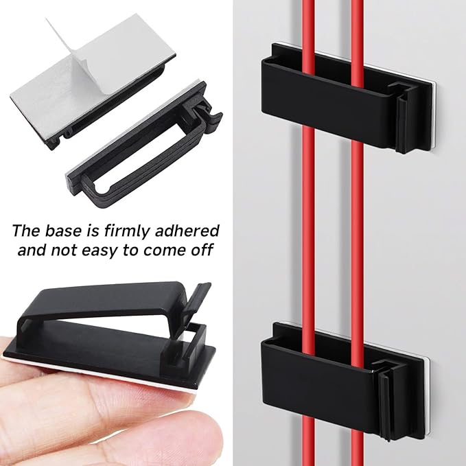 Adhesive Cable Clips Holder, Outdoor Light Clips, Sturdy Nylon Cord Wall - Image 4
