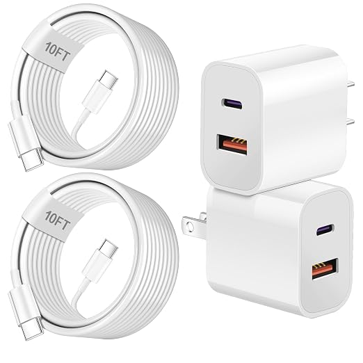 Dual Port A/C Charger for iPhone 16 15, Double A/C iPhone 16 15 Charger Fast by WILLTOP