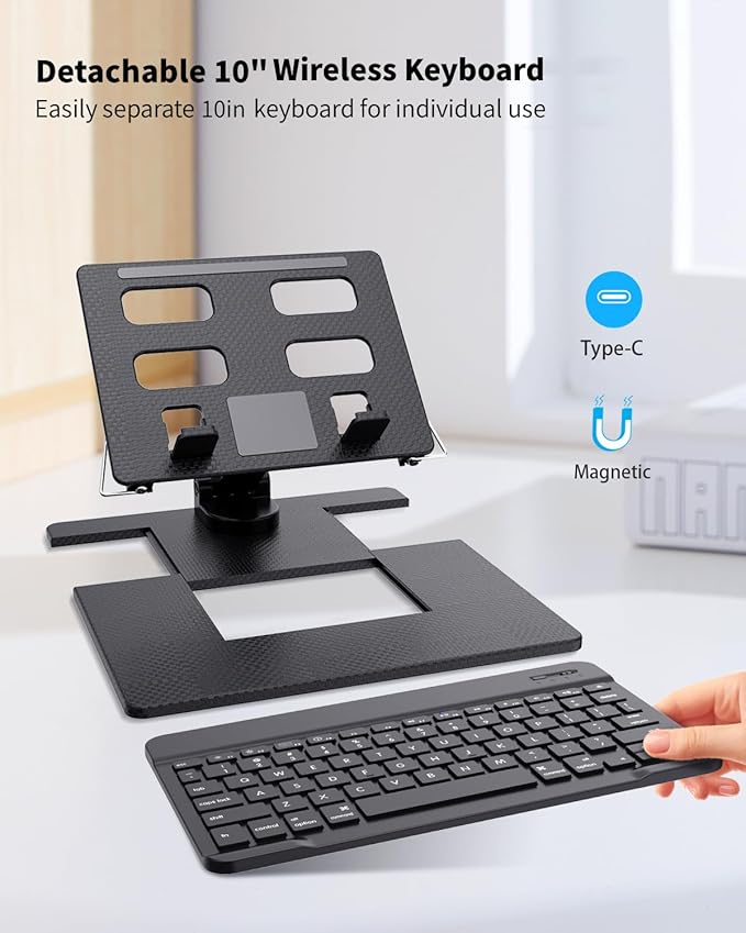 Desk Stand and Bluetooth Keyboard Combo - Image 7