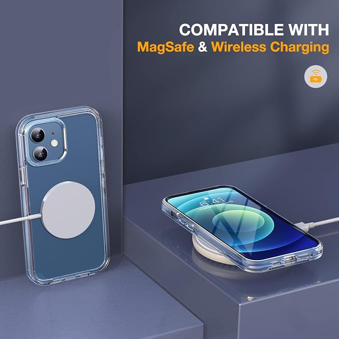 Miracase Glass Case for iPhone 12/12 Pro 6.1 inch, Upgraded Full-Body Rugged - Image 6