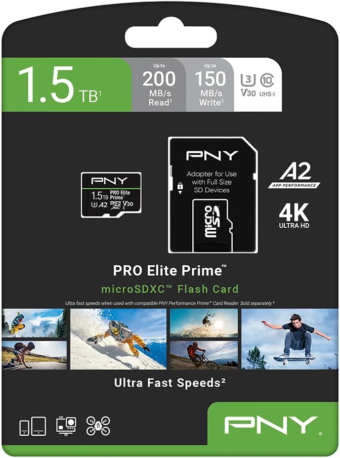PNY 1.5TB PRO Elite Prime C10 U3 V30 A2 microSDXC Flash Memory Card – - Image 8