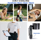 CAZOKASI Rechargeable Strong Wind Handheld Fan - Image 3