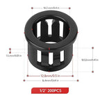 200PCS 1/2" Black Cable Snap Bushing Grommet, Snap in Cord Bushing Protect - Image 2