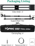 Accsoon Toprig S60 Camera Slider Motorized and Support Arms - Image 9