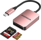 FORIDA SD Card Reader, 2 in 1 Micro SD Card Reader USB C 3.0 High Speed Dual by FORIDA-Besttecforusbhubdockingstation