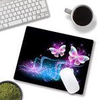 IMAYONDIA Glowing Night Pink Butterflies Mouse Mat - Image 4