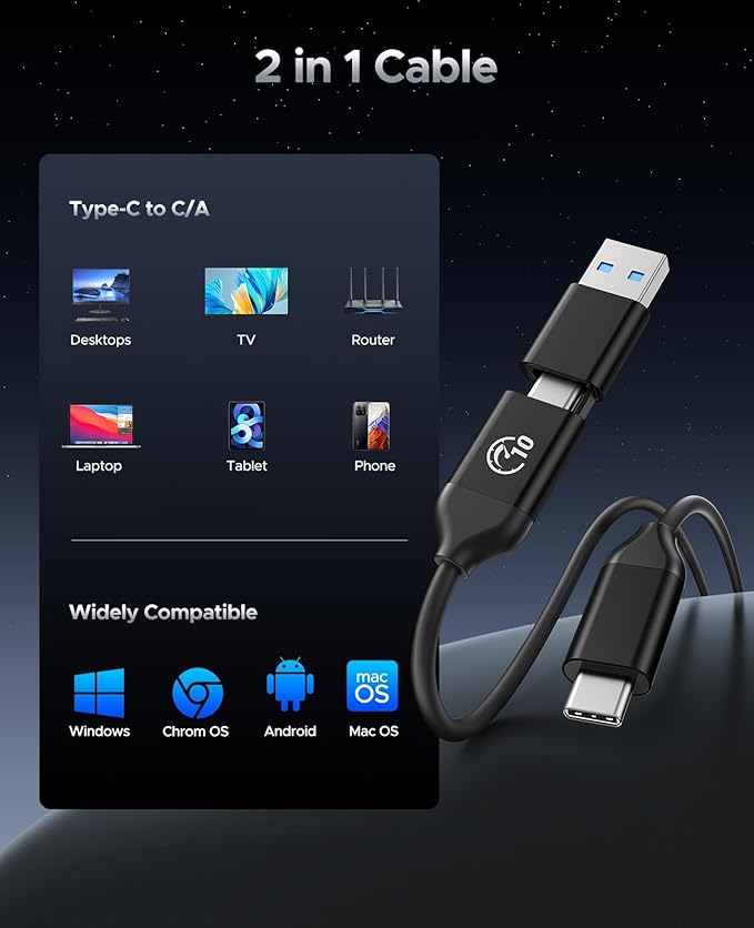 ORICO 2TB External SSD Up to 1050MB/s, Hanging Hole Design Portable Solid State - Image 6