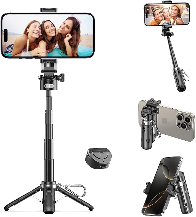 Retractable Mini Tripod for Cell Phone, Portable Selfie Stick Travel Phone by XOSimpleisBeauty