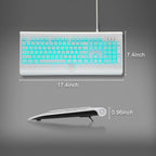 Large Print Backlit Computer Keyboard, USB Full Size Wired Keyboards - Image 6
